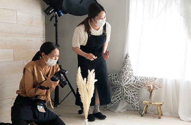 全スタッフのマスク着用