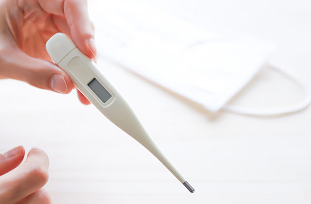 受付時での検温